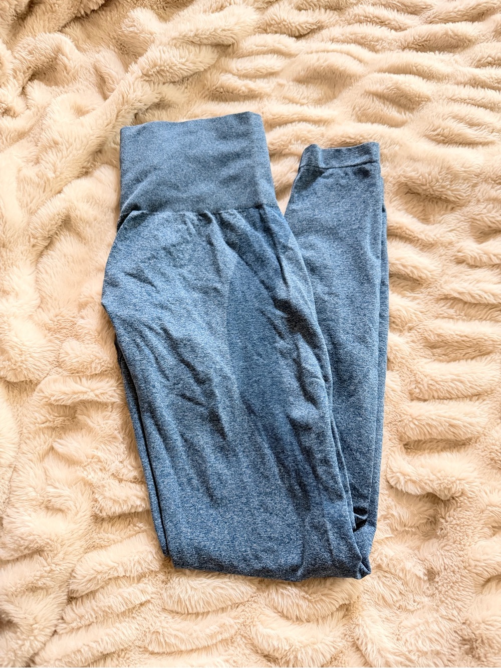 High-Waist Heathered Blue Leggings